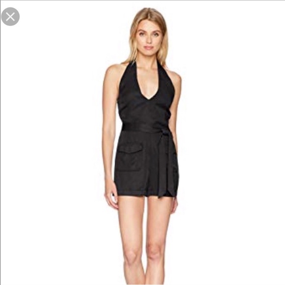 BB Dakota Pants - BB Dakota | Black Halter Neckline Romper